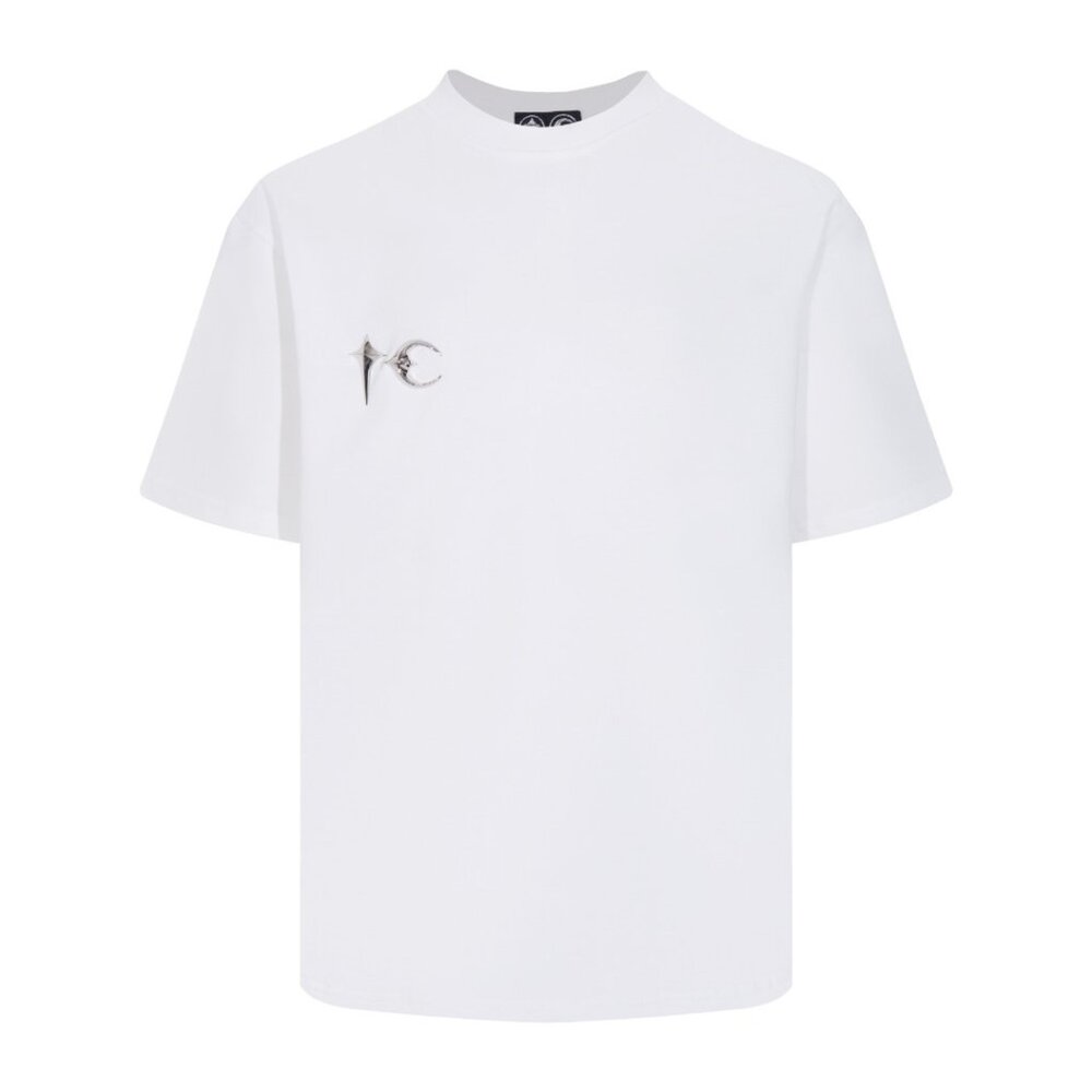 Thug Club Minimalist White T Shirt With Subtle Graphics
